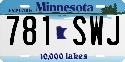 MN license plate 781SWJ