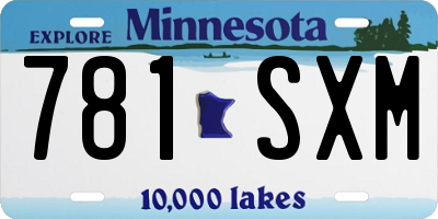 MN license plate 781SXM
