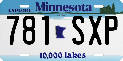 MN license plate 781SXP