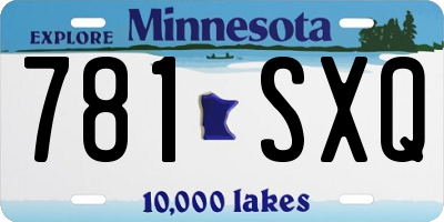 MN license plate 781SXQ