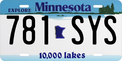 MN license plate 781SYS
