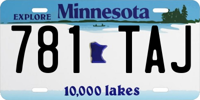 MN license plate 781TAJ