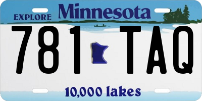 MN license plate 781TAQ