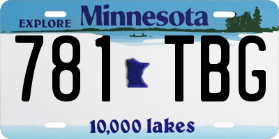 MN license plate 781TBG