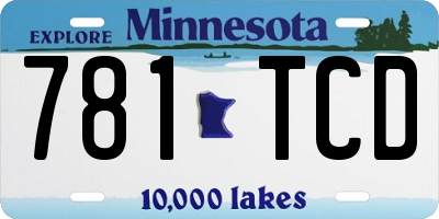 MN license plate 781TCD