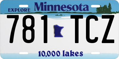 MN license plate 781TCZ