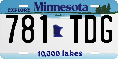 MN license plate 781TDG