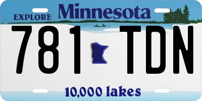 MN license plate 781TDN