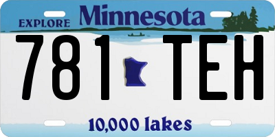 MN license plate 781TEH
