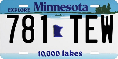 MN license plate 781TEW