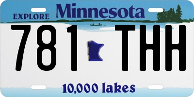 MN license plate 781THH