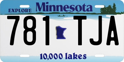 MN license plate 781TJA