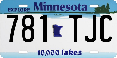 MN license plate 781TJC