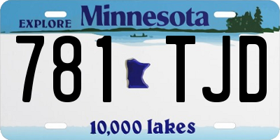 MN license plate 781TJD