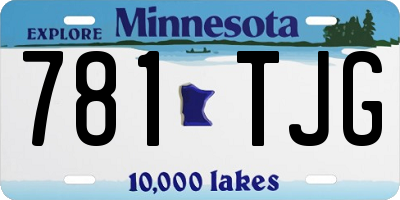 MN license plate 781TJG