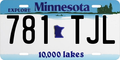 MN license plate 781TJL