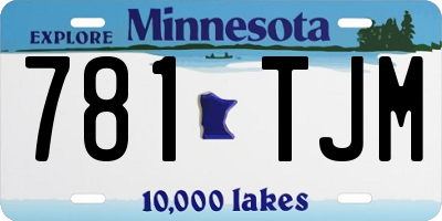 MN license plate 781TJM