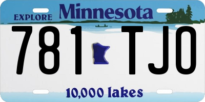 MN license plate 781TJO