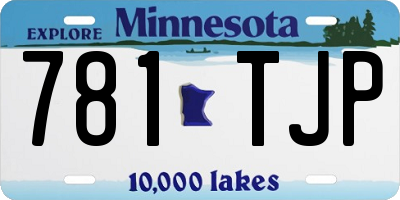 MN license plate 781TJP
