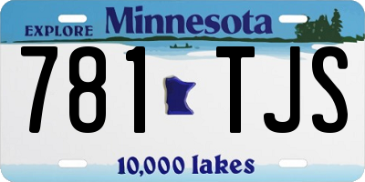 MN license plate 781TJS