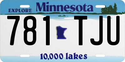 MN license plate 781TJU