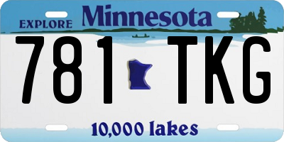 MN license plate 781TKG