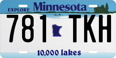 MN license plate 781TKH