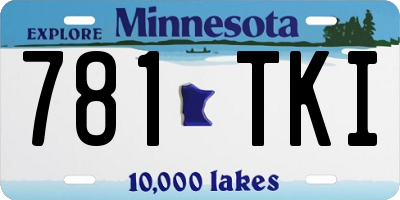 MN license plate 781TKI