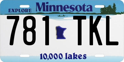 MN license plate 781TKL