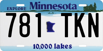 MN license plate 781TKN