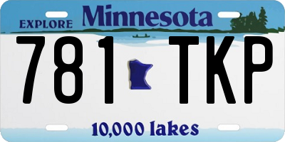 MN license plate 781TKP