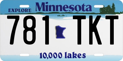 MN license plate 781TKT