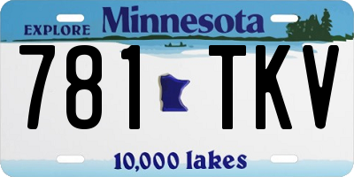 MN license plate 781TKV