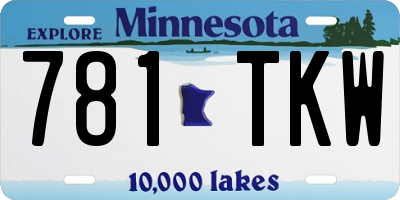 MN license plate 781TKW