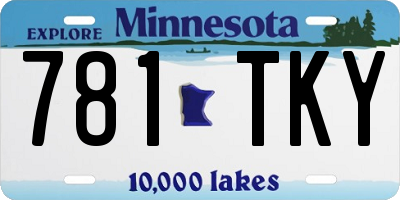 MN license plate 781TKY