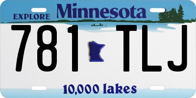 MN license plate 781TLJ