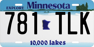 MN license plate 781TLK