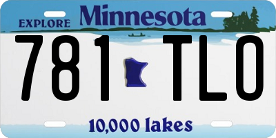 MN license plate 781TLO