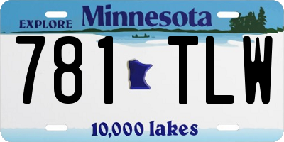 MN license plate 781TLW