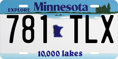 MN license plate 781TLX