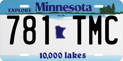 MN license plate 781TMC