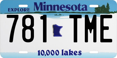 MN license plate 781TME