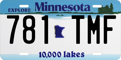 MN license plate 781TMF
