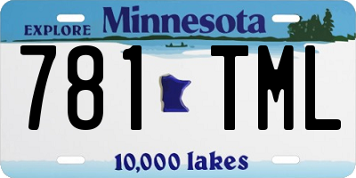 MN license plate 781TML