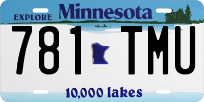 MN license plate 781TMU