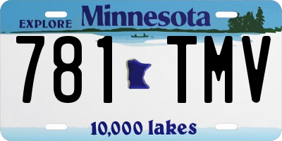 MN license plate 781TMV