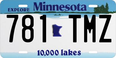 MN license plate 781TMZ