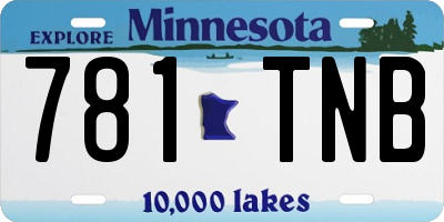 MN license plate 781TNB