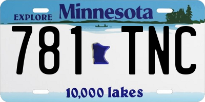 MN license plate 781TNC