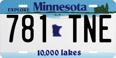 MN license plate 781TNE